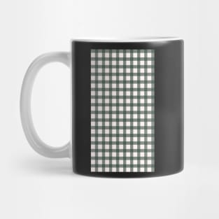 Forest Green Gingham Pattern Mug